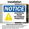 Signmission Electrical Room No Storage Permitted, 10 in W x Rectangle, Vinyl Decal OS-2PACK-NS-D-710-L-15566 - alternate 3